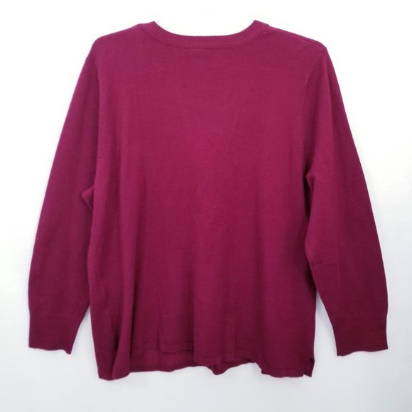 Fashion Bug Burgundy Sweater w/Sequins - NWT - Picture 2 of 6